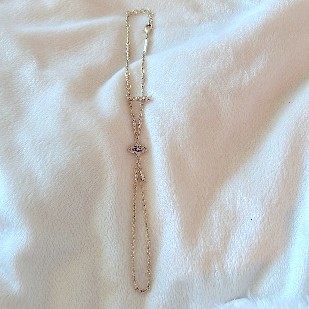Kendra Scott Gold Bracelet with Purple Stone Accent